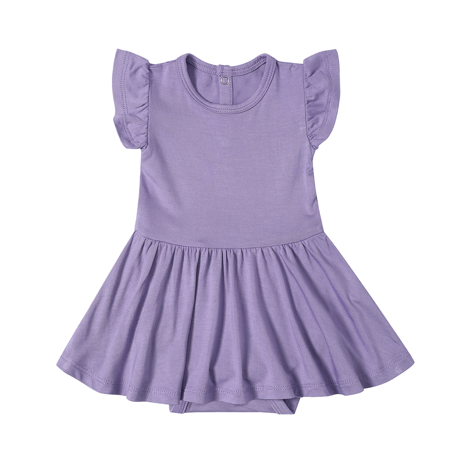 Wholesale Sleeveless Baby Girls Bodysuit Dress Infant Romper with Flutter Onesie Organic Bamboo Baby Twirl Bodysuit Dress - Image 2