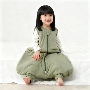 OEM Organic Bamboo Baby Wearable Swaddle Wrap Sleep Bag Blanket Sleeveless Toddler Sleep Bag 2 Way Zipper Infant Sleeping Sack