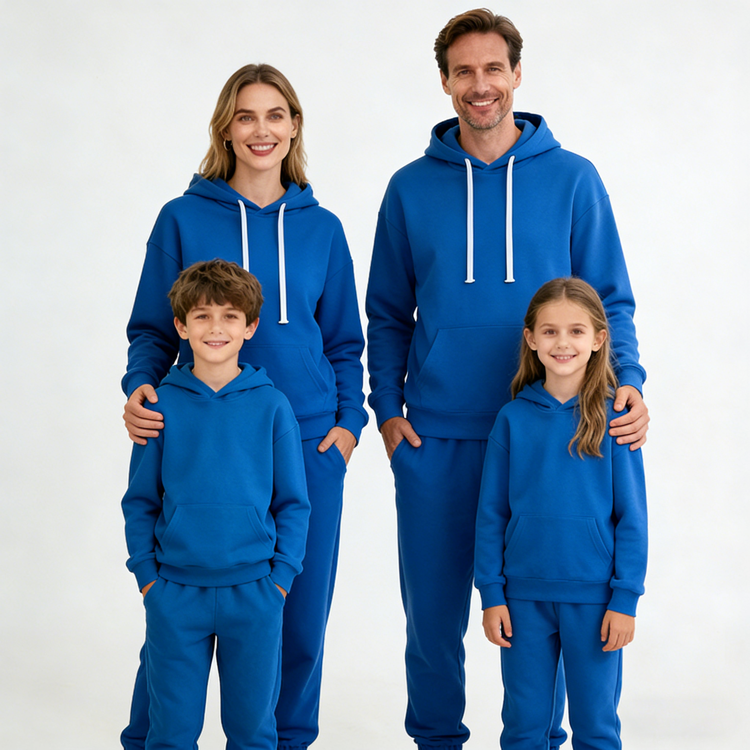 Outdoor Family Clothes Set French Terry 70% Bamboo 30% Cotton Sweatshirt Jogger Set Family Matching Sports Pullover Sweatshirts - Image 2