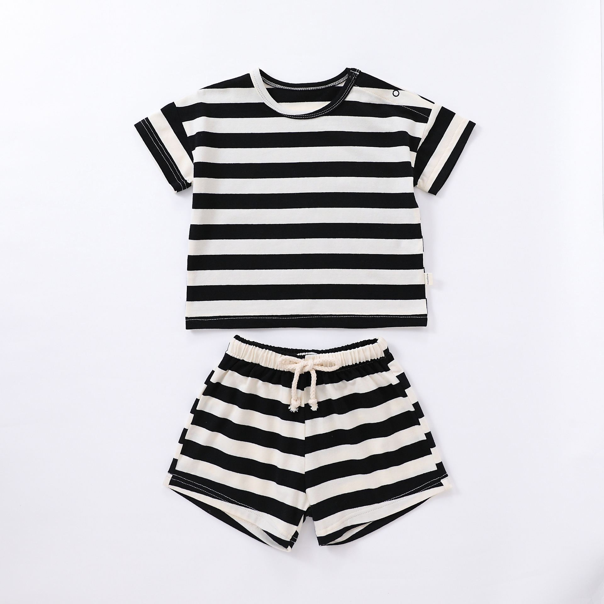 Customized Cotton Clothing Set Summer Casual Tops Shorts for Boys Girls Toddlers 2 Pieces Kids Baby Clothing Sets