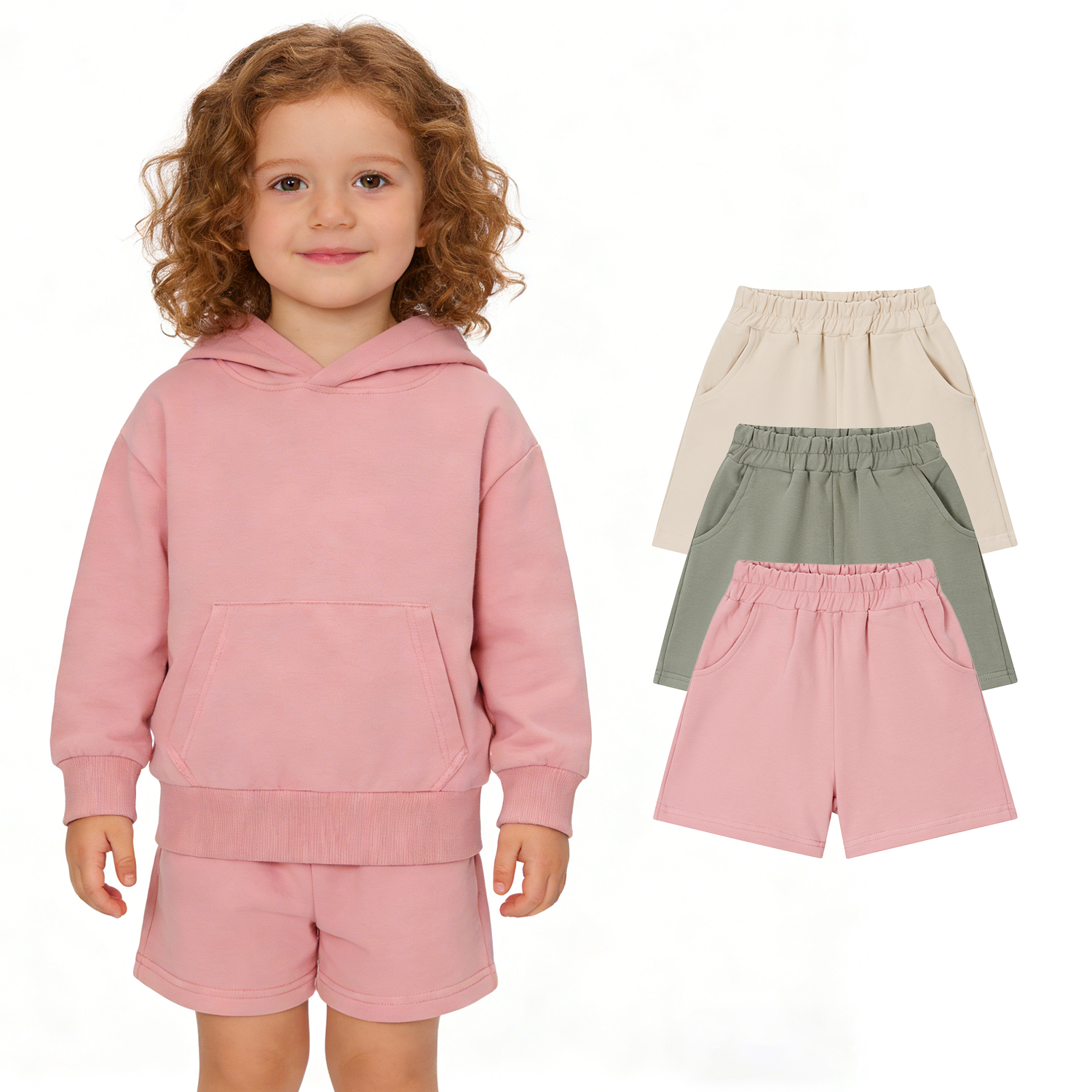 Customized 95% Cotton 5% Spandex Baby Unisex Solid Soft Short Pants Toddler Breathable Sweatpants Clothes Children Shorts