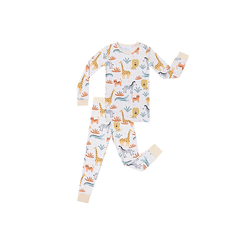 Factory Custom High Quality 2 Pieces Baby Pajamas Set Bamboo Viscose Kids Pajamas Set - Image 6