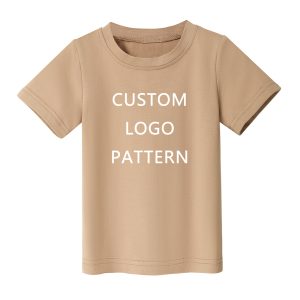 Wholesale Models Fabric Infant T-shirt Kids Oversized Tee Shirts Baby Plain T Shirt Children Blank Tshirts