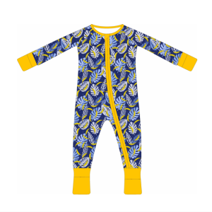 Factory Custom Baby Infant Organic 95% Bamboo 5% Spandex Onesie Rompers Clothes Toddler Kid Pajamas Sleepwear Clothing Sleeper