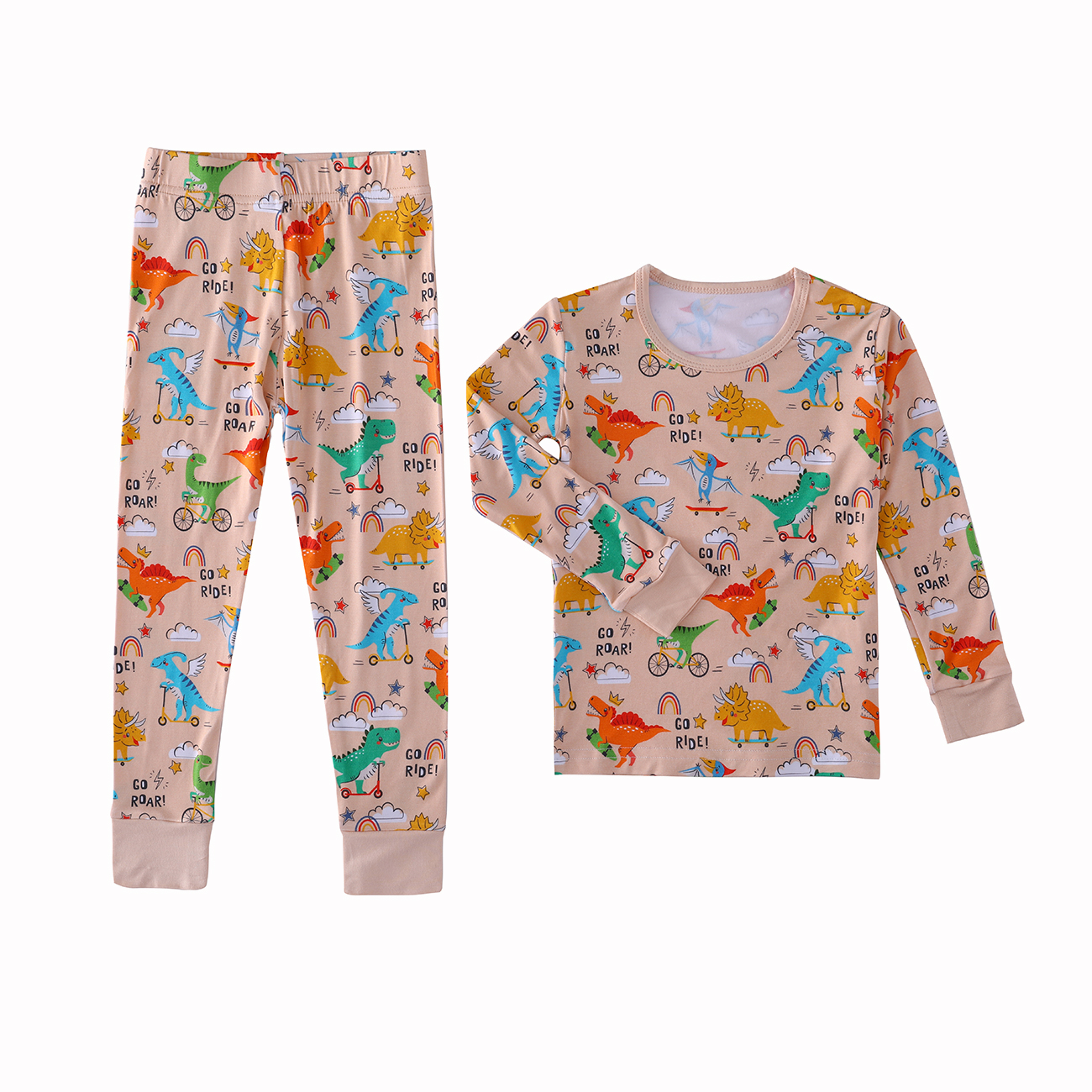 Custom Print Bamboo Kid Toddler Two Pieces Set Toddler Sleepers Children Pajamas Clothes Baby 2 Piece Clothing Set - Image 3