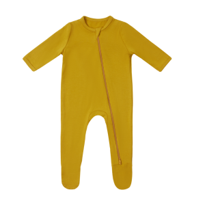 Newborn Infant Clothes Long Sleeve Baby Footie Pajamas Soft Custom Printing Zipper Bamboo Baby Romper