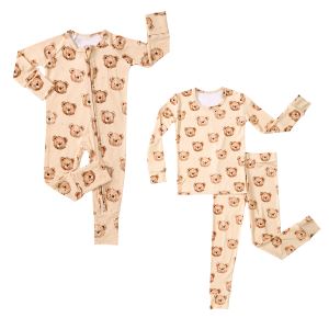 OEM ODM Custom Print Organic Bamboo Baby Toddler Sleepwear Pjs Clothing Set Kid Two Pieces Pajamas Set