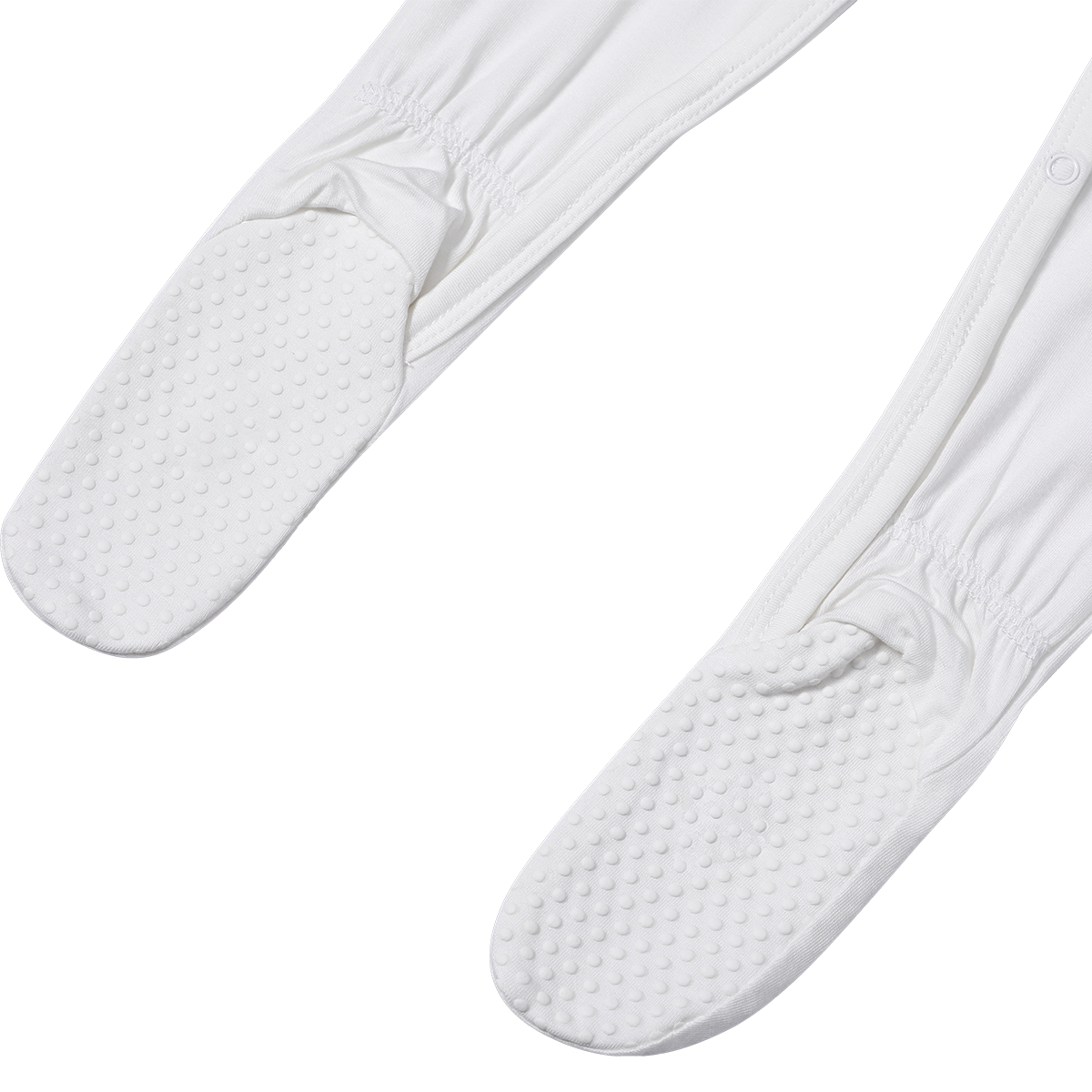 Custom Baby Unisex Bamboo Footed Pajama One Piece Pjs Newborn Snap Button Closure Sleepwear Onesie Infant Romper with Sole Grips - Image 2