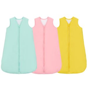 Hot Sale Plain Solid 0.5 Tog 1.0 Tog Autumn Winter Wearable Sleep Sack Bamboo Sleeping Bag 2-Way Zipper Toddler Sleeping Sack
