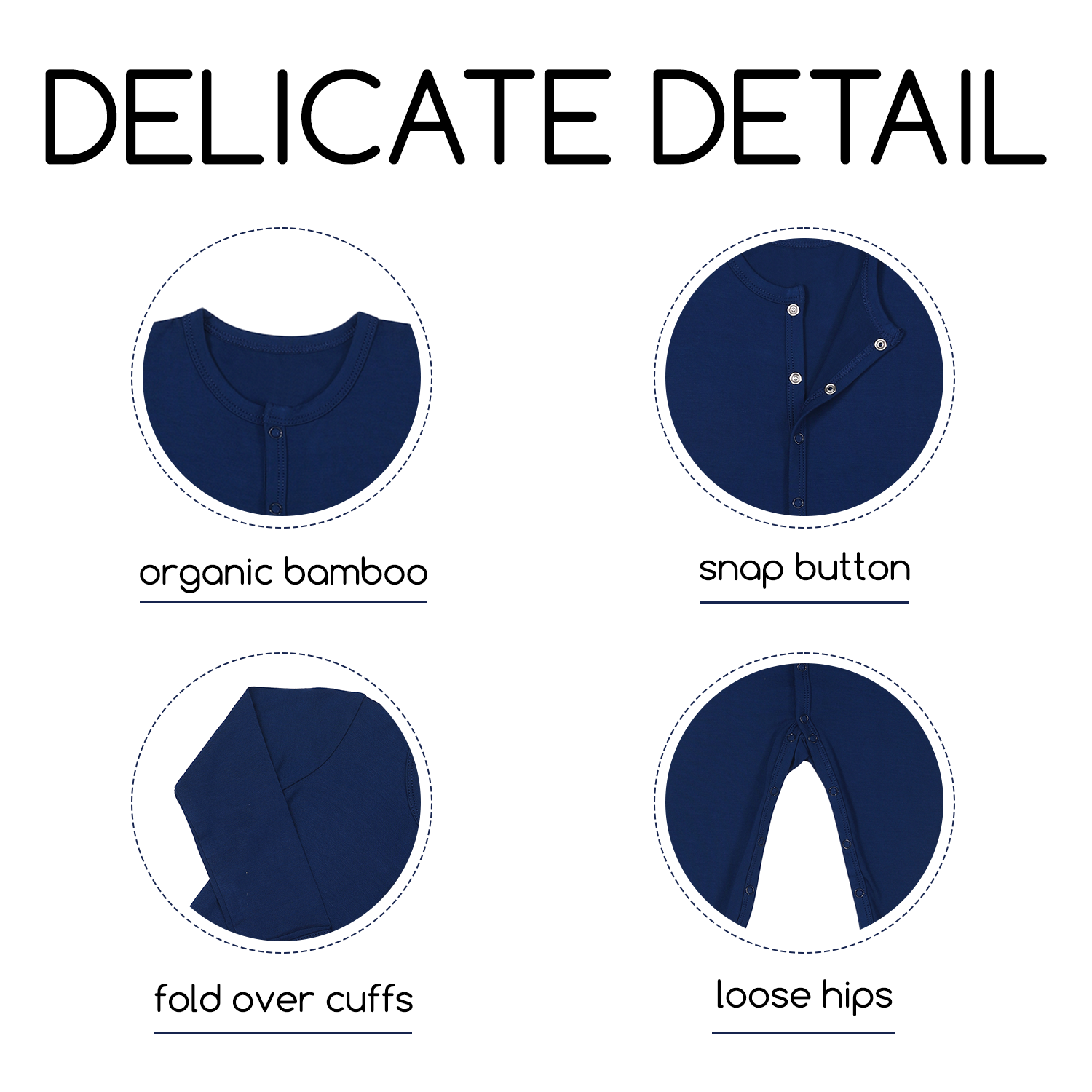 New Plain Color Baby Boy Girl Organic Bamboo Outfit Onesie Long Sleeve Snap Button Closure Soft One Piece Infant Sleeper Romper - Image 4