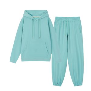 OEM French Terry Puff Print Hoodie Men Women Long Sleeve Pullover Hoodies and Sweatpants Set Casual Training Jogger Sweatsuits