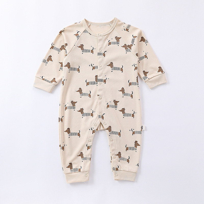New Born Custom Long Sleeves Kids Clothes Baby Infant Rompers 100% Cotton Snap Button Romper for Baby - Image 4