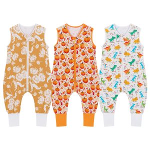 Customized Soft Breathable Organic Bamboo Infant Sleeveless Zipper Baby Sleep Sack with Feet Sleep Bag for Baby