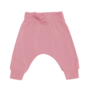 Wholesale Solid Unisex Children Harem Pants Organic Bamboo Oversize Knit Toddler Pants Jogger Baby Trousers with Drawstring