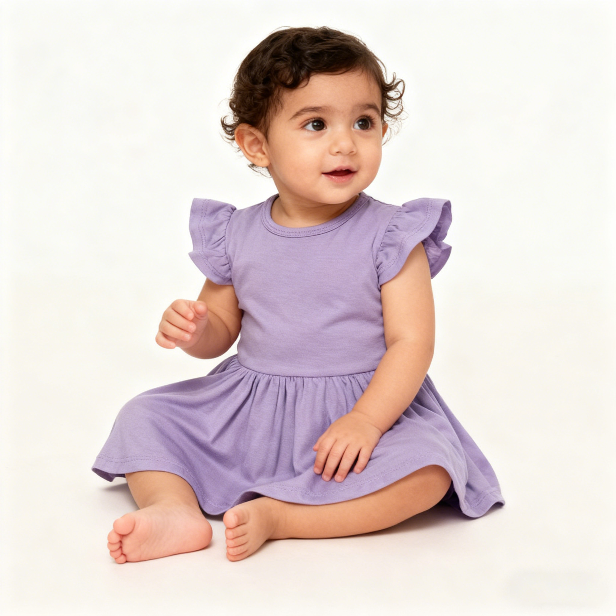 Wholesale Sleeveless Baby Girls Bodysuit Dress Infant Romper with Flutter Onesie Organic Bamboo Baby Twirl Bodysuit Dress