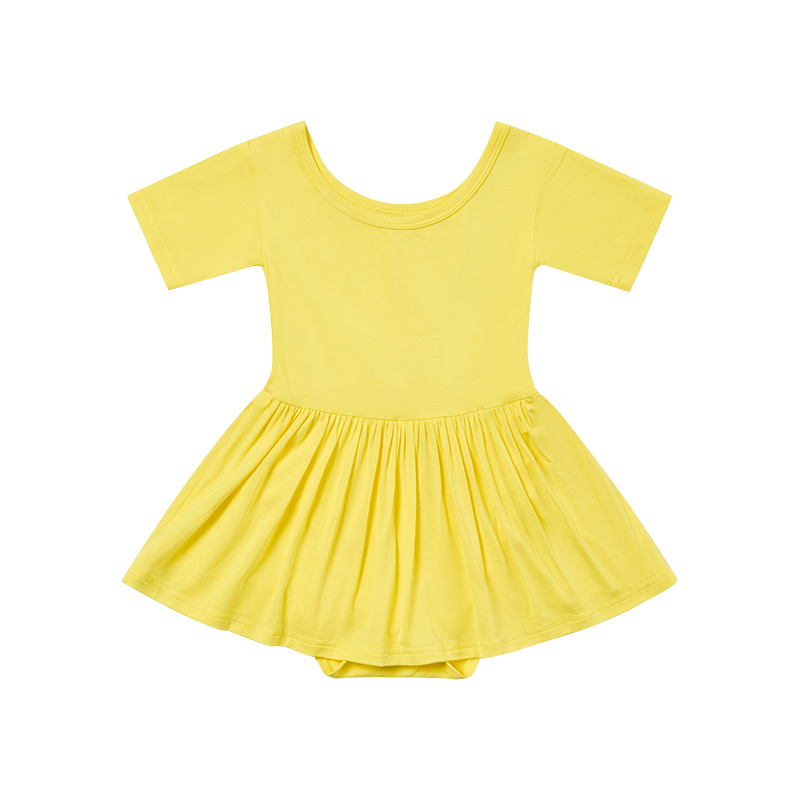 Custom Printing Toddler Summer Bamboo Dress Little Girls Bodysuit Romper Dress Short Sleeve Twirl Dress for Newborn Baby Girl - Image 3