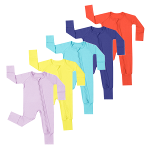 Sublimation Romper Organic Bamboo Soft Viscose Zipper Long Sleeve Onesie Baby Clothes Double Zip Baby Romper Bamboo