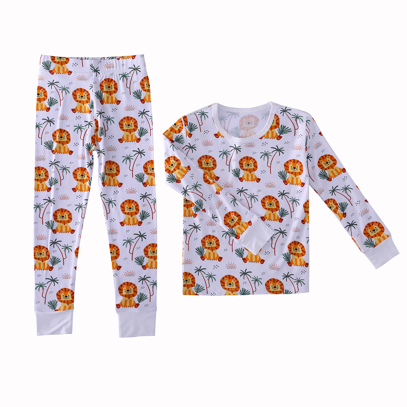 Custom Print Bamboo Baby Sleep Suit 95% Bamboo 5%Spandex Long Sleeve Kids Pajamas Clothes Set Soft Breathable Sleepwear - Image 5