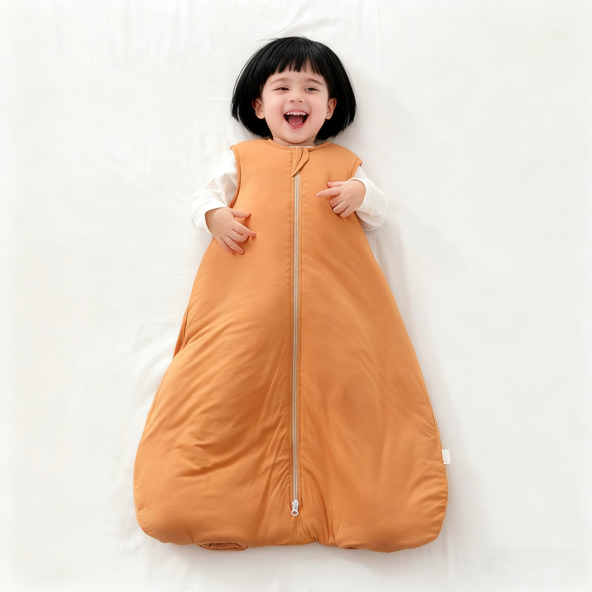 Wholesale Bamboo Fabric Baby Sack Zipper Sleeping Bag Swaddle Infant Thick Sleeping Bag Sack Kids Sleeveless Sleeping Bag - Image 6