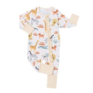 Custom Printing Pattern Baby Romper Bodysuit Two Way Zipper Ruffle Newborn Onesie Sleepwear Pajama Long Sleeve Children Jumpsuit