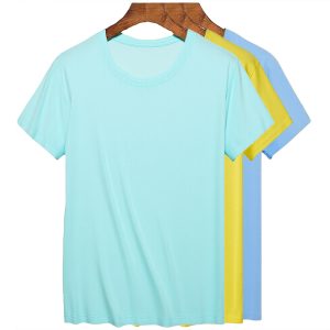 Custom Color Skin Friendly Bamboo T-shirts Short Sleeve T Shirts Women Men Casual Tee Shirt Bamboo T Shirt for Men