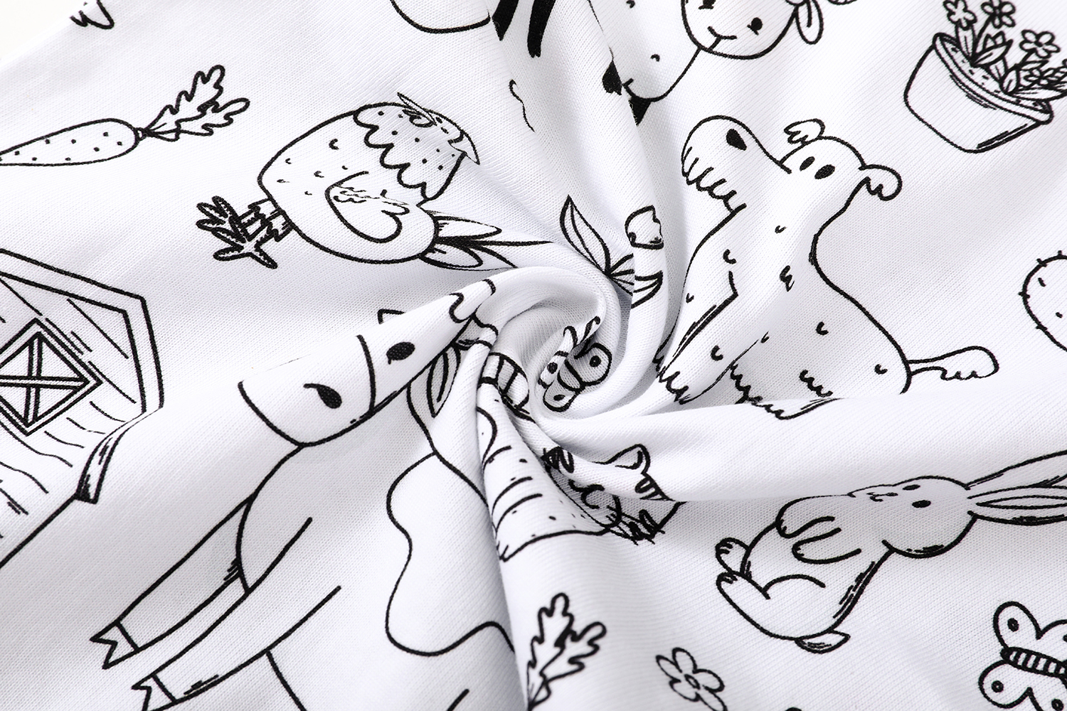 Customize DIY Kid Coloring Pajamas Hand Painted Homewear 2 Pcs Set 100% Organic Cotton Graffiti Pajama Coloring Pajamas for Kids - Image 5