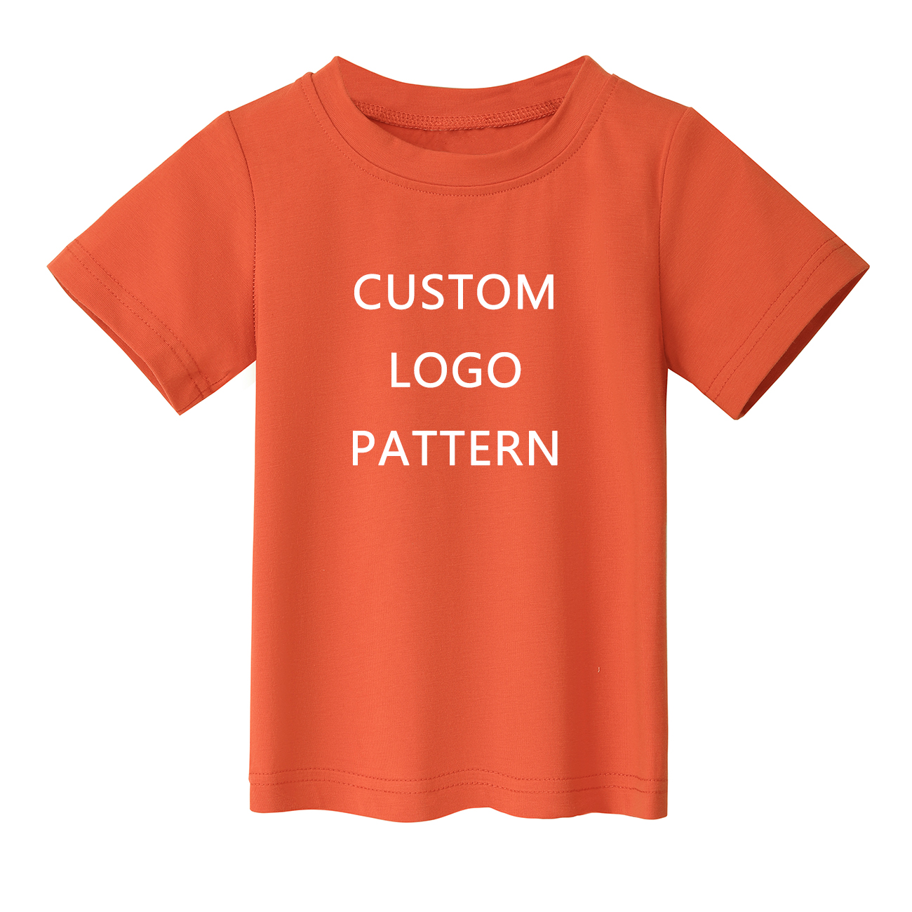 Custom Kid Short Sleeve Solid T Shirts 100% Organic Cotton Children Unisex Tshirt Summer Breathable T-Shirt for Toddler