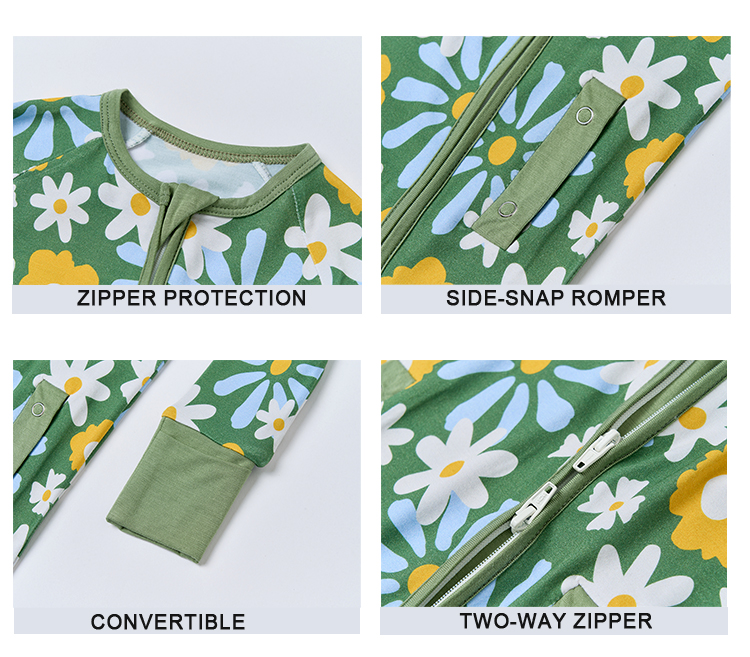 Intubation Friendly Design Baby Clothes 95% Bamboo 5% Spandex Soft Newborn Pajamas Jumpsuit Baby Romper with Side-Snap Openings - Image 3