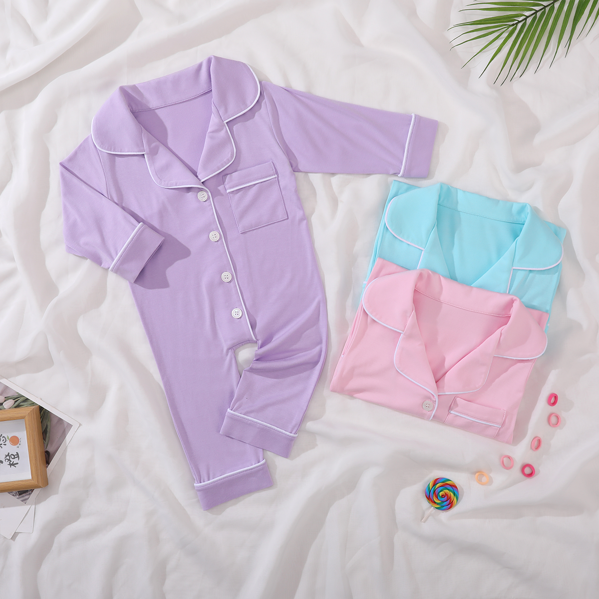 OEM ODM Bamboo Baby Clothes Newborn Pajamas Jumpsuit Infant Onesie Romper Baby Long Sleeve Sleepwear Rompers for Toddler - Image 2