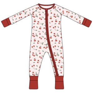 Custom Printed Baby Kid Children Zipper Romper Bamboo Spandex Fabric Jumpsuit Pjs Romper Sleepwear Onesie