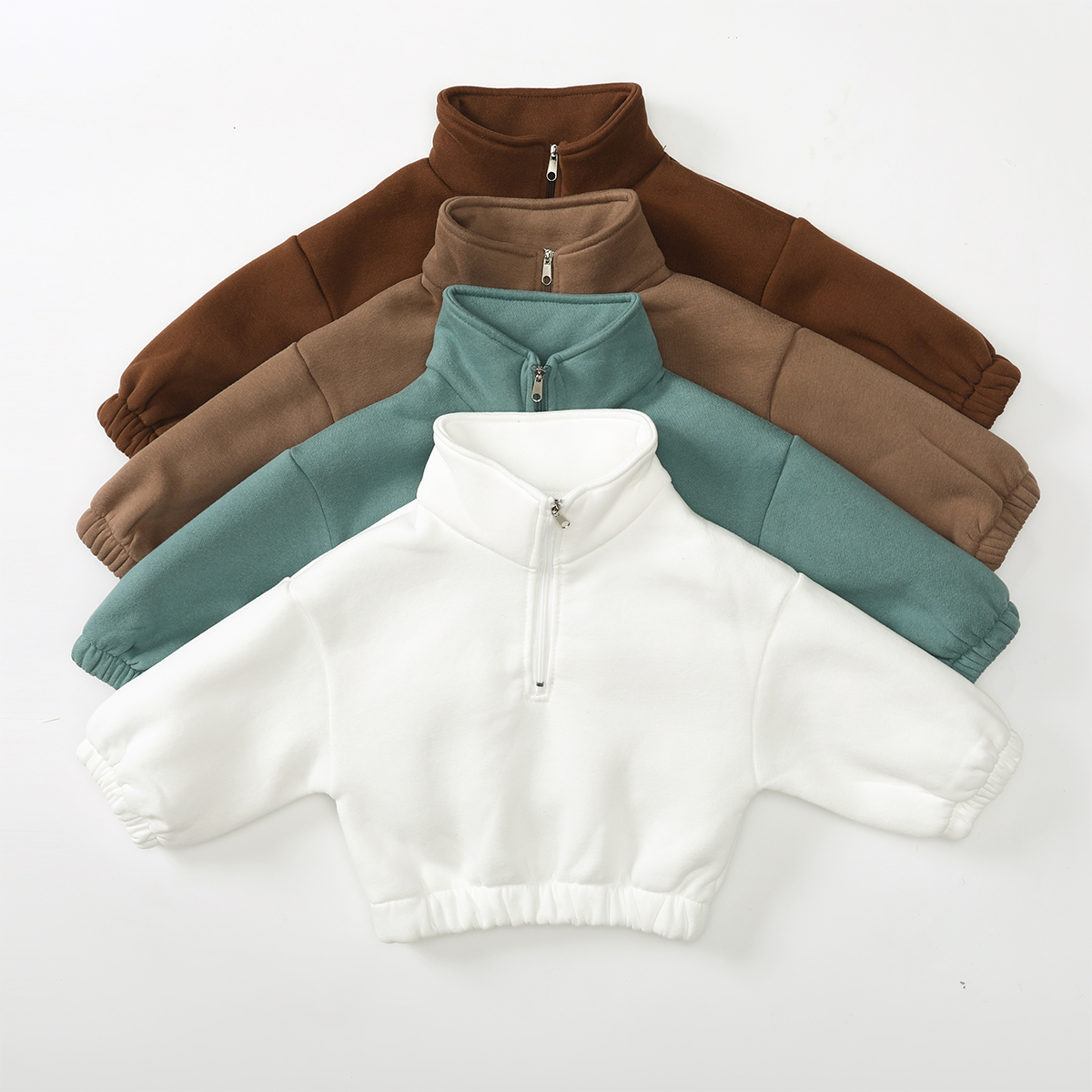 Custom Organic Cotton Solid Color Baby Tracksuit Set Soft Long Sleeve Children Outfits Sweatsuit Sets Kids Winter Joggers - Image 2