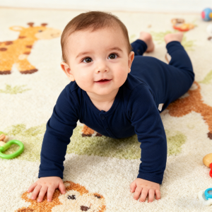 Customized Pattern Newborn Unisex Bamboo Romper One Piece Infant Long Sleeve Snap Button Playsuit Onesie Sleeper Baby Bodysuit