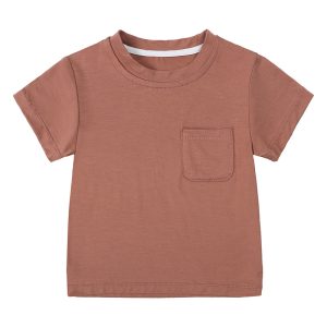 High Quality Toddler T-Shirt 95% Bamboo 5% Spandex Summer Short Sleeve Solid Tees Children Unisex logo Design Clothes Top Shirt
