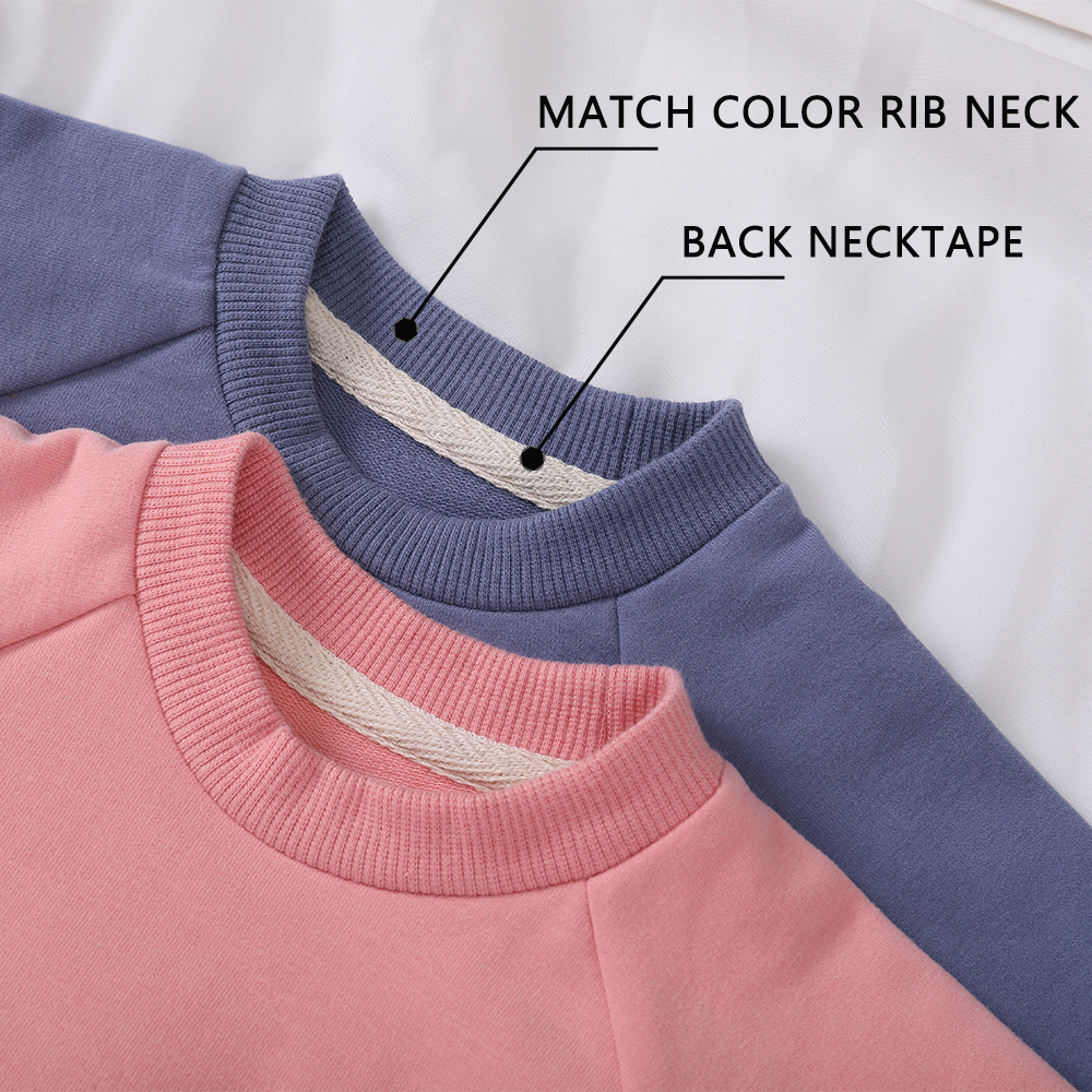 Ready to Shop Long Sleeve French Terry Kids Clothes Baby Crewneck Sweatshirt Custom Printed Logo Children Pullovers Tracksuit - Image 3