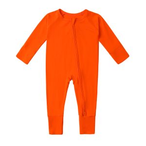 High Quality Custom Neutral Bamboo Jersey Spandex Digital Print Footless Zip Baby Boys' Girl's Rompers Pjs Onesie Clothes
