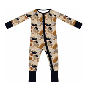 Custom Soft Newborn Baby Infant 95% Bamboo 5% Spandex Onesie Clothes Rompers Toddler Kid Pajamas Sleepers