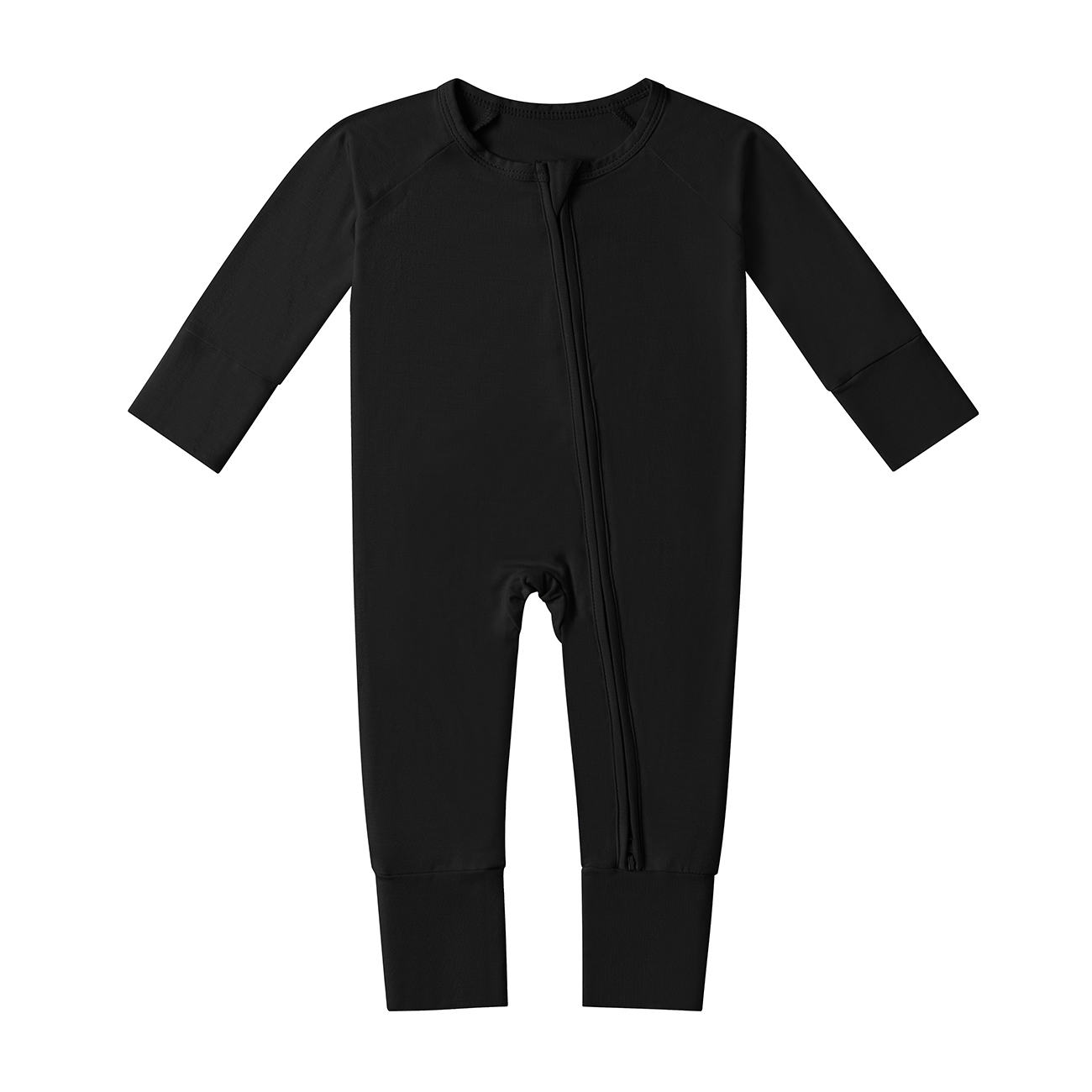 Ready to Ship Solid Color Soft Bamboo Fabric Spandex Zipper Romper Pajamas Sleepwear Bamboo Kid Sleeper Clothes Jumpsuit - Image 5