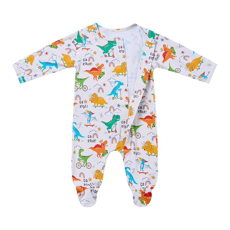 Custom Toddler Magnetic Sleepers Bamboo Magnetic Baby Clothes Long Sleeve Footie Baby Onesie Baby Magnet Pajamas - Image 6