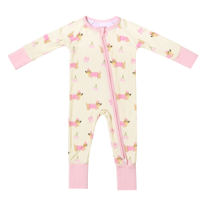 High Repurchase Rate Newborn Print Zipper Pajamas New Born Bodysuit Clothes Toddlers Jumpsuit Bamboo Pjs Baby Romper Sleepwear