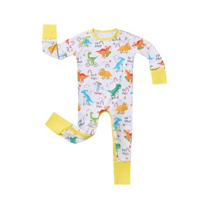 Diaper Zip Baby Romper Newborn Custom Print Bamboo Baby Clothes Baby Bamboo Pajamas Toddlers Onesie Bottom Zipper Romper