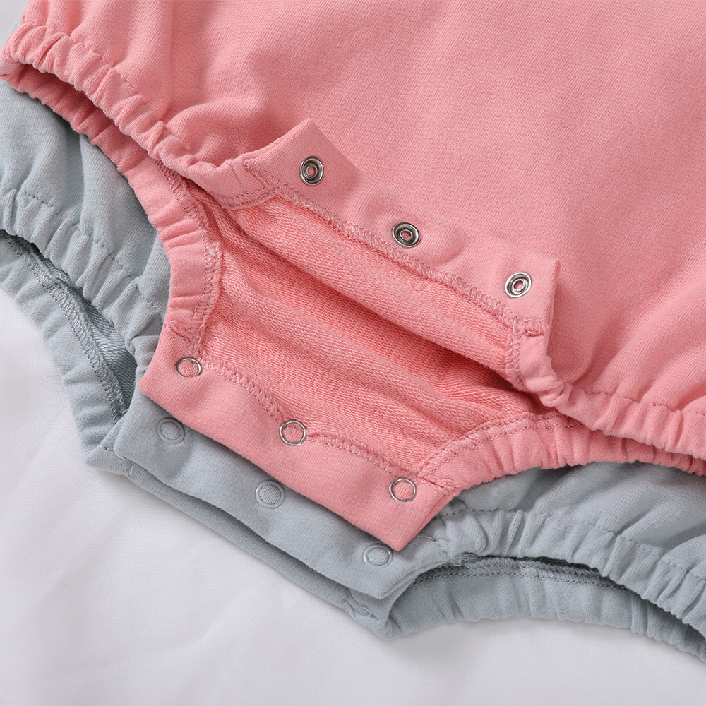 Custom Toddler Bubble Sweatshirt Newborn Short Sleeve Bodysuit Romper French Terry Organic Cotton Oversized Baby Bubble Rompers - Image 4