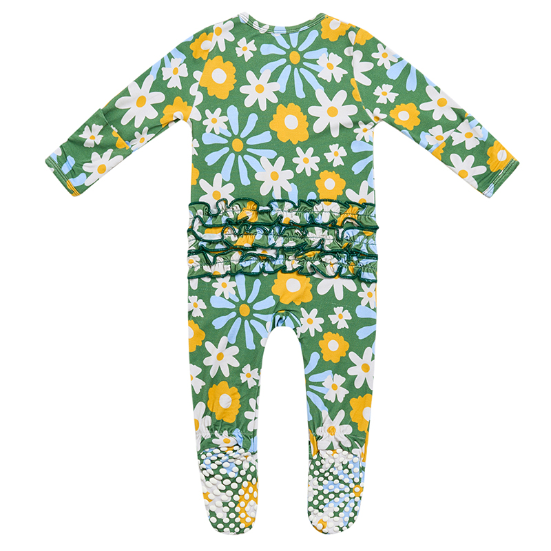 Custom Printed Baby Sleepers Anti-Slip Footie Bodysuits Zipper Bamboo Toddlers Knit Body Suit Pajamas Newborn Romper - Image 2
