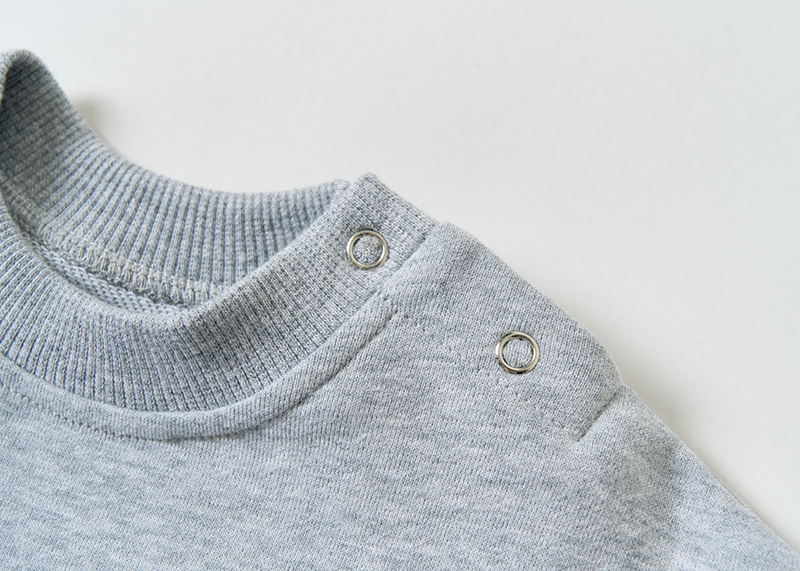 Custom Color Unisex 70% Bamboo 30% Cotton Long Sleeve Baby Romper Snap Button Jumpsuit Toddler Baby Bubble Sweatshirt Romper - Image 4