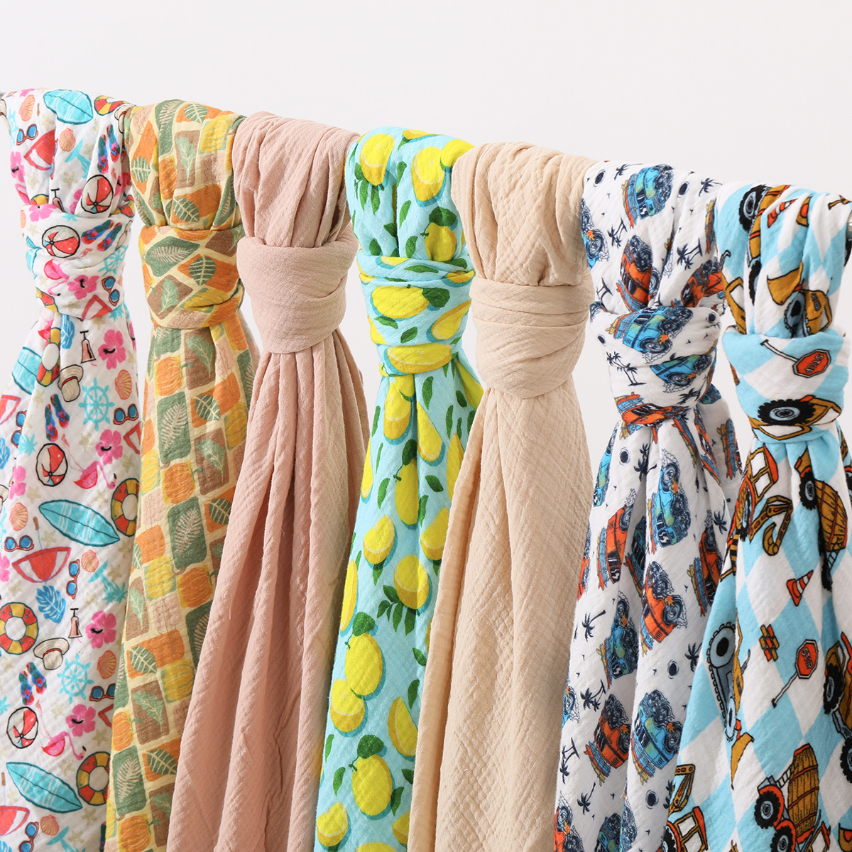 Multipurpose Newborn Baby 100% Cotton Fabric Muslin Blanket 47*47 Inches Baby Boys Girls Essentials Gift Blanket for Infant Baby - Image 2