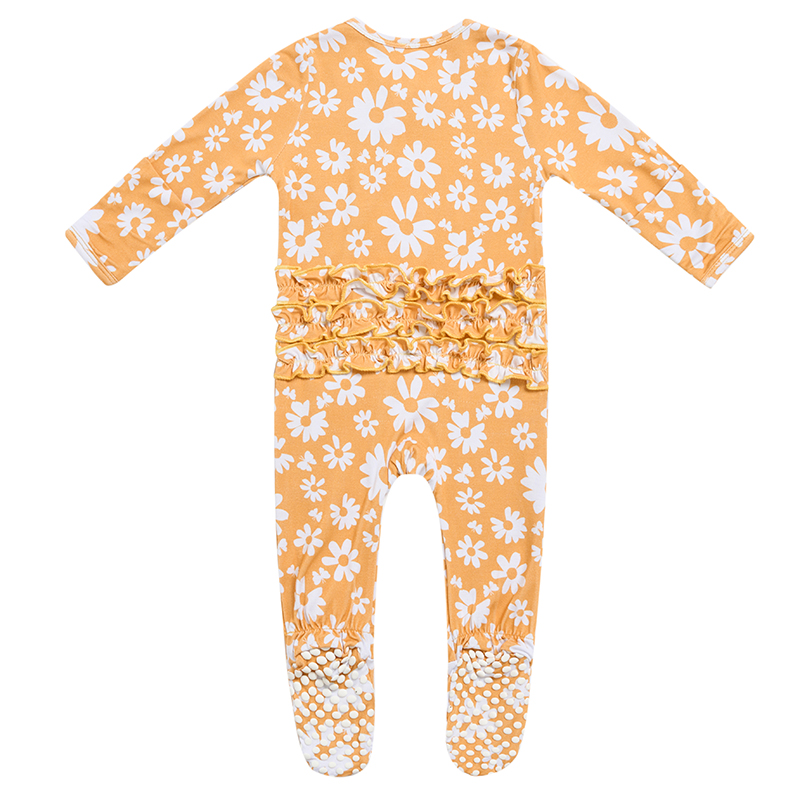 Custom Printed Baby Sleepers Anti-Slip Footie Bodysuits Zipper Bamboo Toddlers Knit Body Suit Pajamas Newborn Romper - Image 4