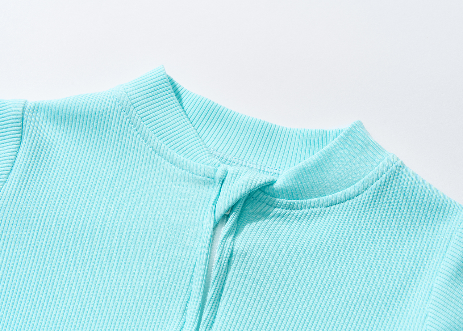 Custom Color Kids Ribbed Clothing Baby Zipper Pajamas Newborn Toddler Ribbed Sleeper Organic Cotton Baby Sleepsuit Footie Romper - Image 3