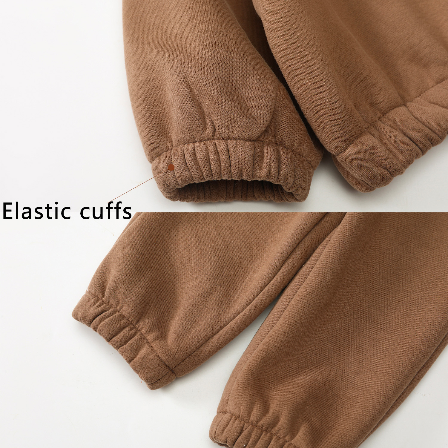 OEM Baby Solid Color Tracksuit Set Organic Cotton Children Boys Girls Clothing Casual Style Toddler Tracksuit Kids Jogger Set - Image 4