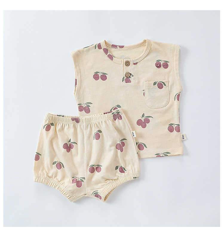 Sleeveless Baby T-Shirt and Short Sets 2 Piece Outfit Infant Clothing Set Summer Two Piece Cotton Set for Toddlers - Image 5