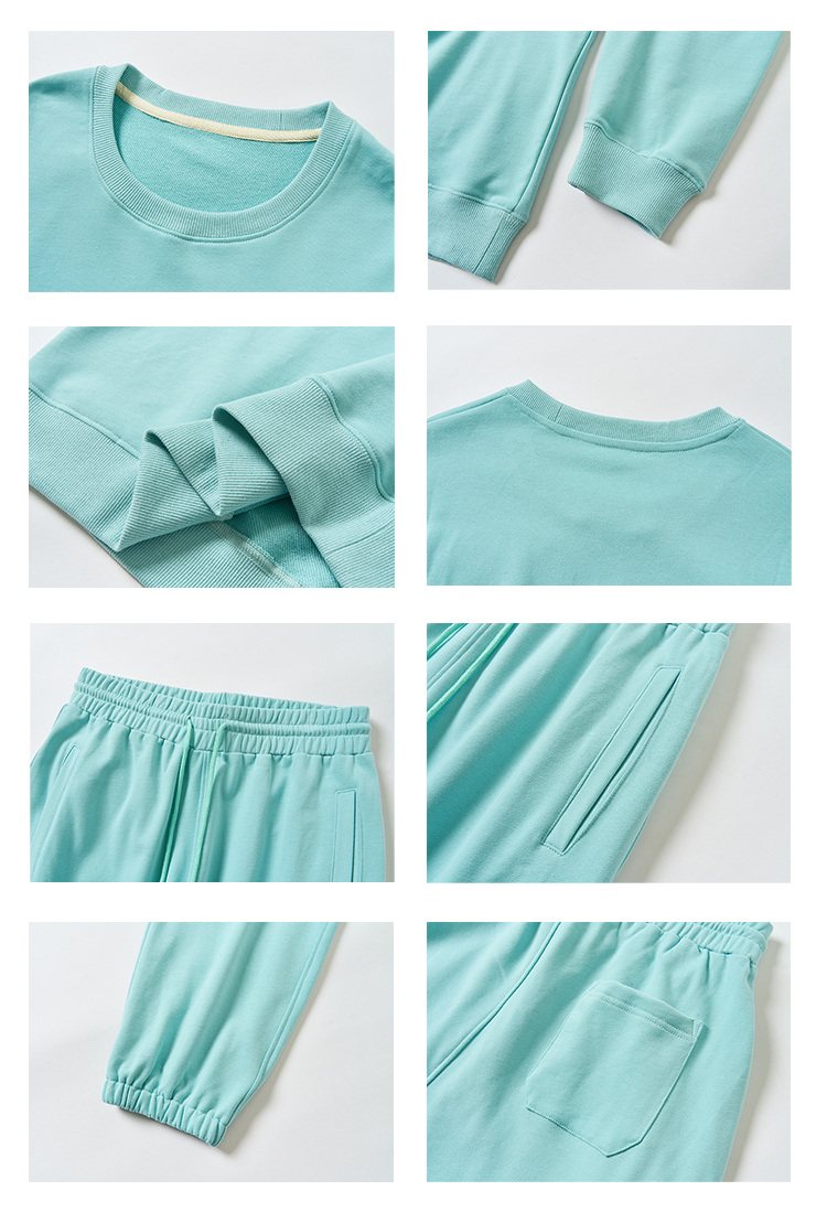 OEM 280GSM 360GSM Casual Tracksuit Kids 2 Piece Jogger Sets Baby Kids Crew Neck Pullovers Children Sweatshirt and Sweatpants Set - Image 6