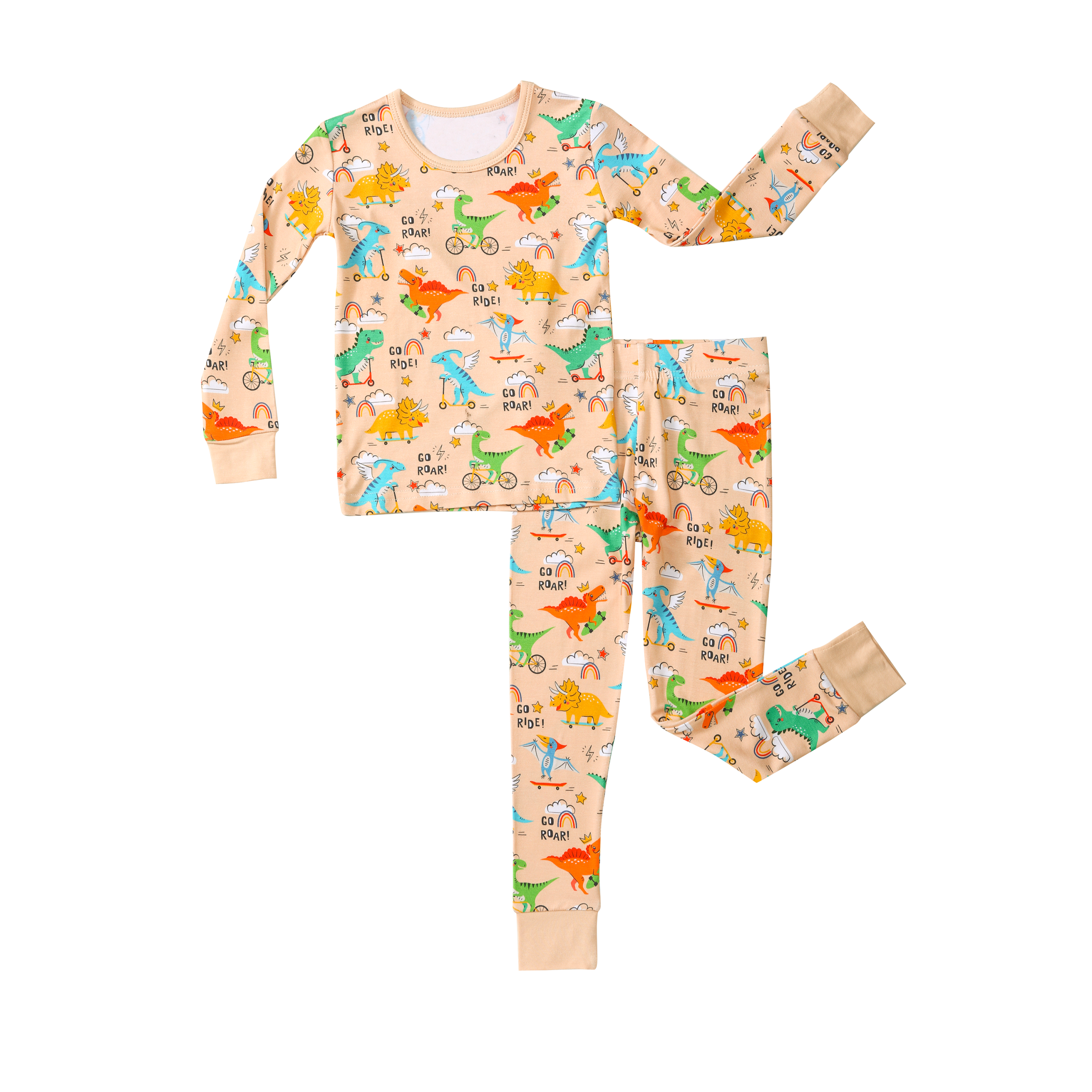 Custom Print Organic Bamboo Baby Toddler Sleepwear Two Pieces Pjs Clothing Set Kid Pajamas Set - Image 6